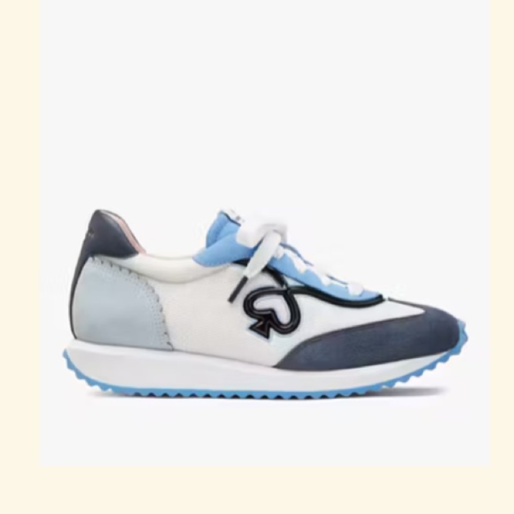 Kate Spade womens Brigitte runner size 7 in Blue/Cream